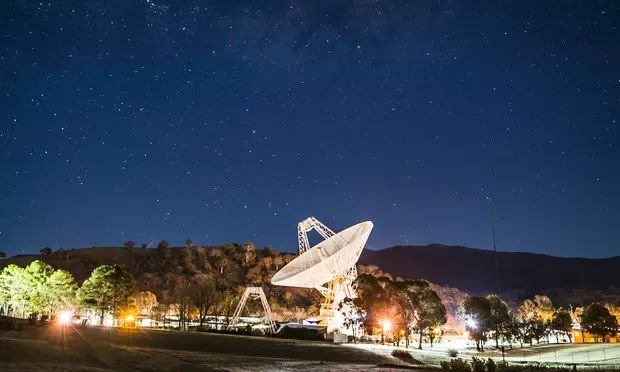 The Canberra Deep Space Communication Complex at Tidbinbilla. Australia and the US are cooperating on a range of space developments, including a crewed landing on the moon, as part of the Aukus pact. Photograph: Jonny Weeks/The Guardian