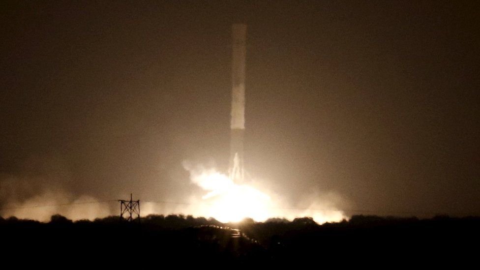 A SpaceX rocket Falcon 9 launches from Florida in 2015